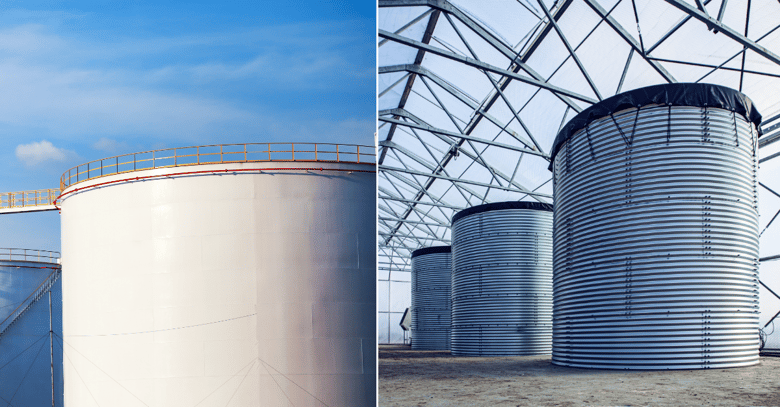 FRP and GRP water storage tanks