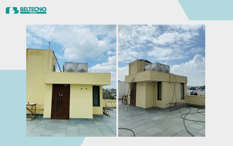 An image showing a 4000-litre Stainless Steel Panel Tank