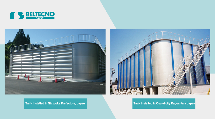 An image showing Huge Water Storage Tanks installed in Japan