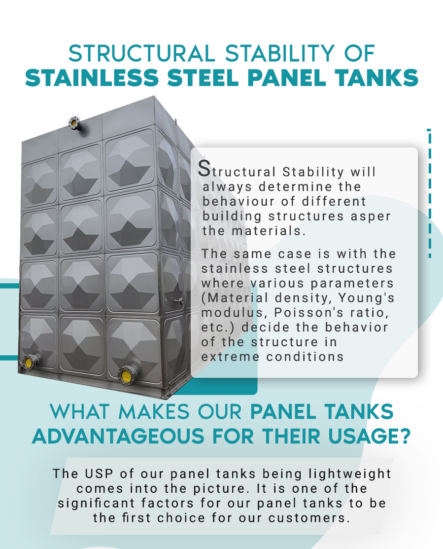 An image showing Beltecno’s stainless steel panel tanks