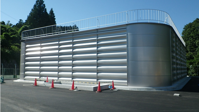 tank is installed in Shizuoka Prefecture, Japan