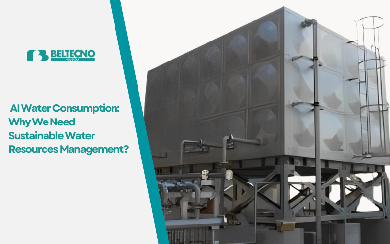 A banner image on AI Water Consumption: Why We Need Sustainable Water Resources Management?
